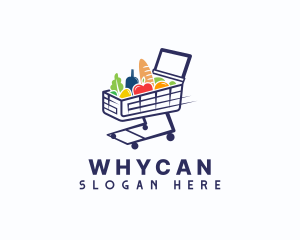 Pushcart - Grocery Mart Cart logo design