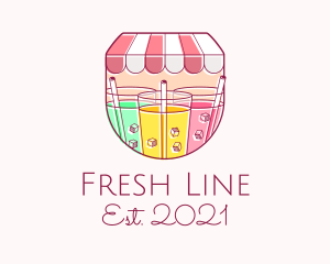 Cool Drinks Line Art logo design