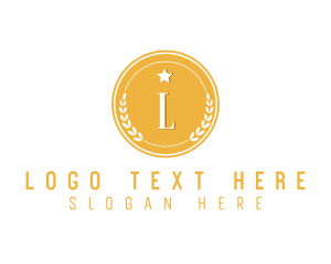 Gold Star - Premium Badge Letter logo design