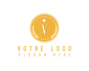 Golden - Premium Badge Letter logo design