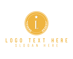 Gold - Premium Badge Letter logo design