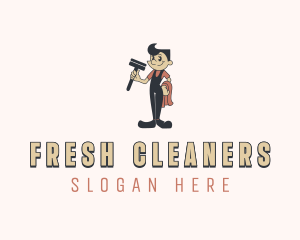 Janitorial Squeegee Cleaner logo design