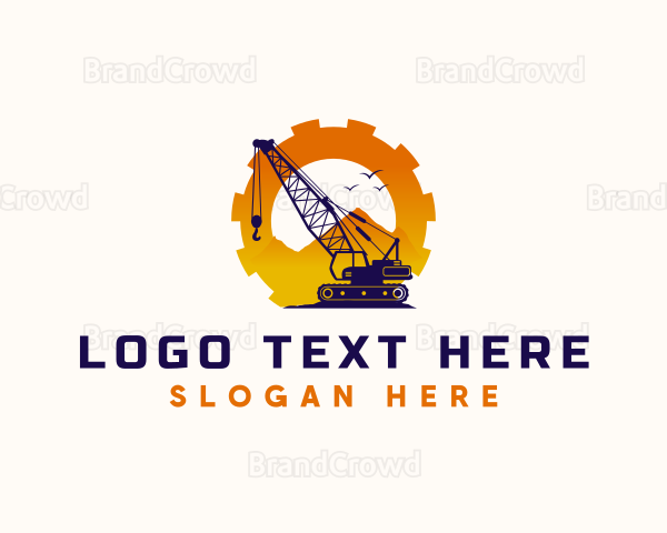 Crane Construction Builder Logo