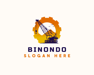 Quarry - Crane Construction Builder logo design