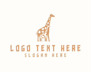 Giraffe - Baby Giraffe Animal logo design