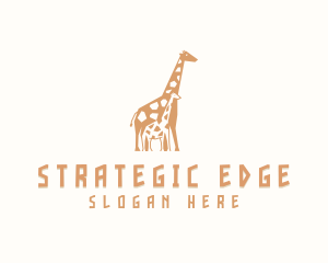 Baby Giraffe Animal Logo