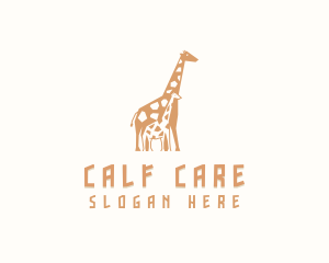 Calf - Baby Giraffe Animal logo design