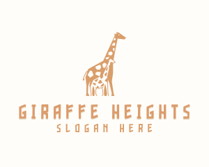 Baby Giraffe Animal logo design