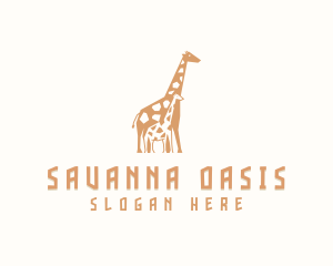 Savanna - Baby Giraffe Animal logo design