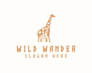 Baby Giraffe Animal logo design