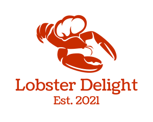 Red Chef Lobster logo design