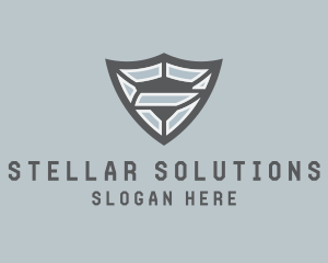 Industrial Business Shield  logo design