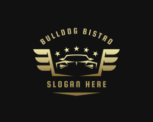 Golden Car Wings logo design