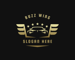 Golden Car Wings logo design