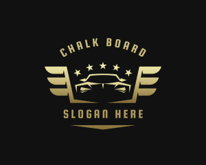 Golden Car Wings logo design