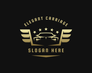 Golden Car Wings logo design