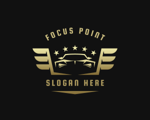 Golden Car Wings logo design