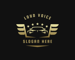 Golden Car Wings logo design