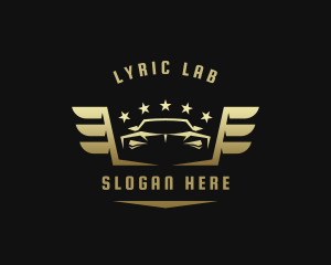 Golden Car Wings logo design