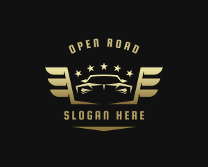 Golden Car Wings logo design