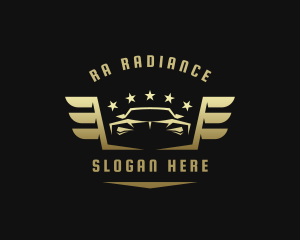 Golden Car Wings logo design