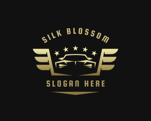 Golden Car Wings logo design