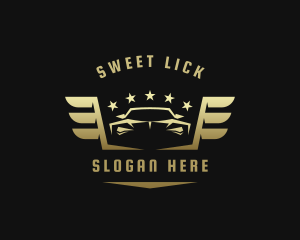 Golden Car Wings logo design