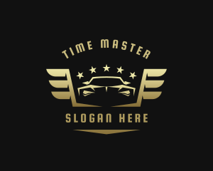 Golden Car Wings logo design