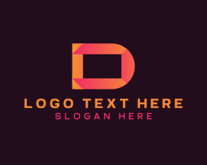 Modern Business Letter D Logo