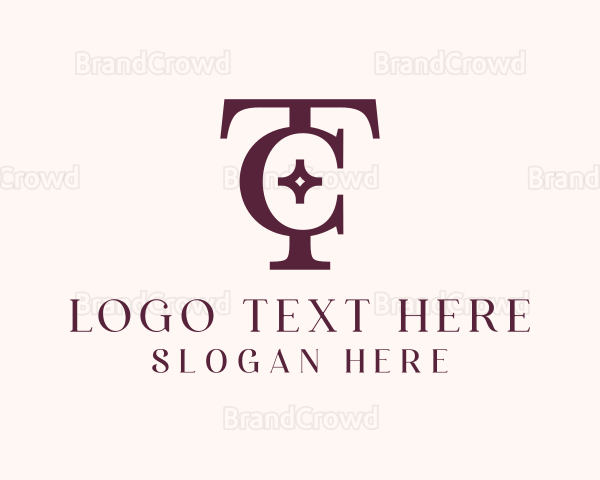 Fashion Letter TC Monogram Logo