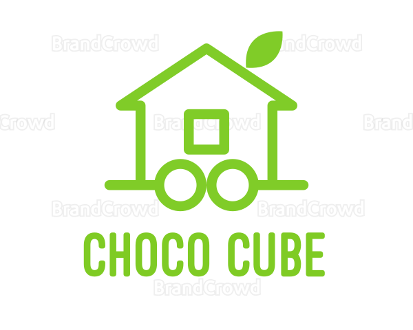 Green Eco Wheel House Logo