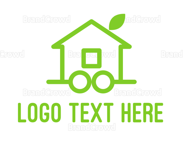 Green Eco Wheel House Logo
