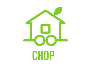 Green Eco Wheel House Logo