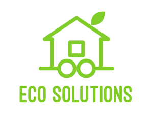 Ecology - Green Eco Wheel House logo design