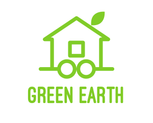 Ecology - Green Eco Wheel House logo design