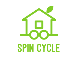 Wheel - Green Eco Wheel House logo design