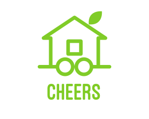 Green Eco Wheel House logo design