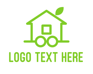 Wheel - Green Eco Wheel House logo design