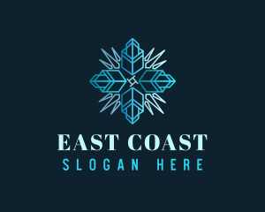 East - Blue Ice Compass logo design