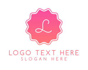 Toffee - Pink Gradient Stamp logo design