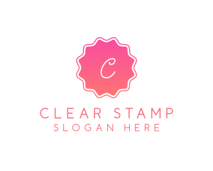 Dainty Gradient Stamp logo design