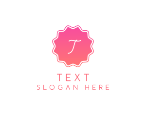 Dainty Gradient Stamp logo design