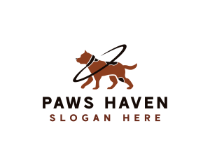 Dog Pet Leash logo design