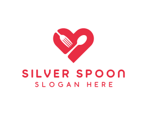 Spoon Fork Heart logo design