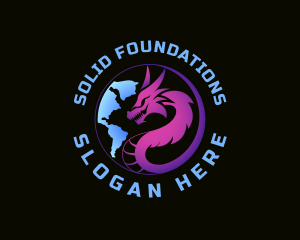 Streamer - Dragon Realm Adventure logo design