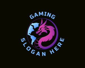 Earth - Dragon Realm Adventure logo design