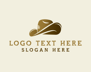 Horseback-rider - Western Sheriff Hat logo design