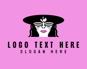 Hat - Woman Sunglasses Fashion logo design