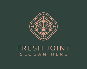 Joint - Marijuana Cannabis Leaf logo design