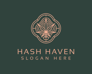 Hash - Marijuana Cannabis Leaf logo design